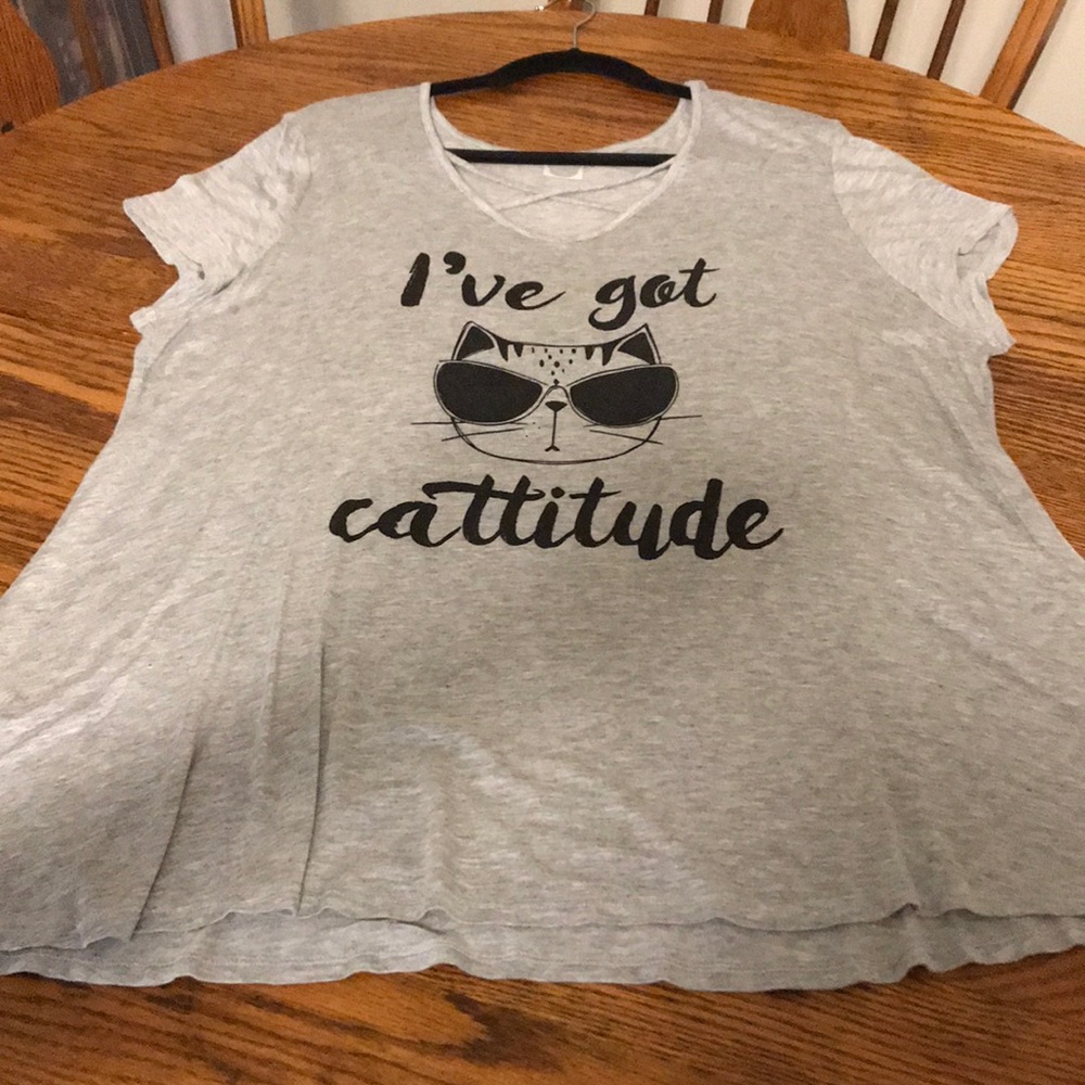 “I’ve Got Cattitude Shirt”, EUC, 1XL